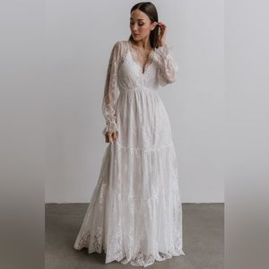 Baltic Born White Gloria Lace Maxi Dress